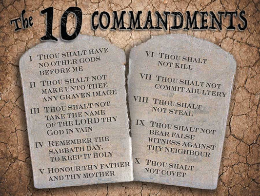 Calico Wood Signs - Ten Commandments Metal Sign
