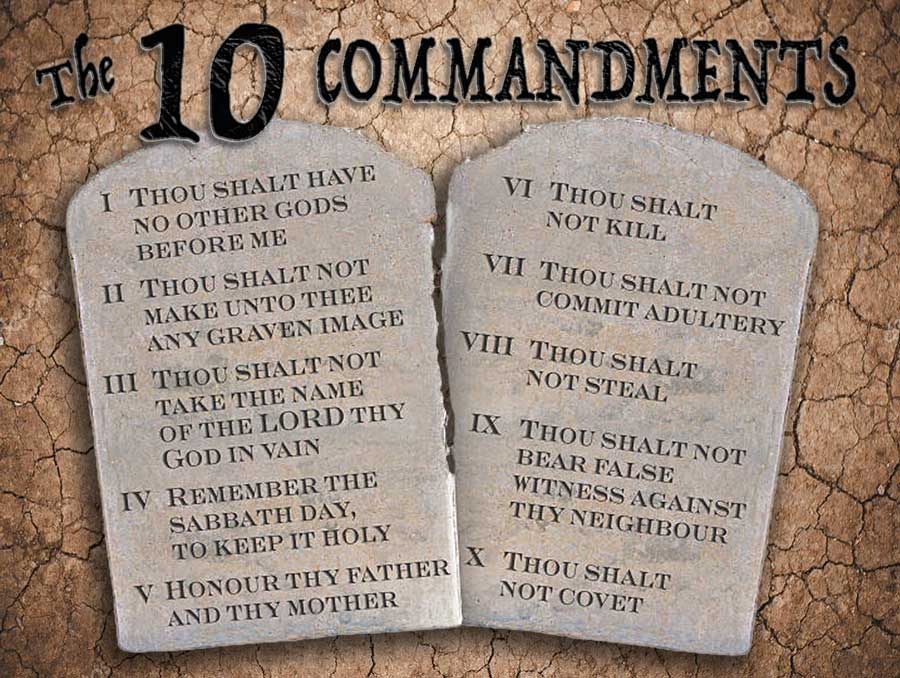 Calico Wood Signs - Ten Commandments Metal Sign