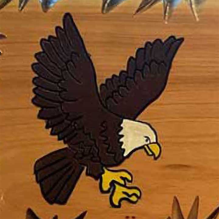 Custom Wood Bald Eagle Sign