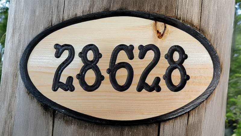 Oval Custom Wood House Number Sign - House deals Number Plaque