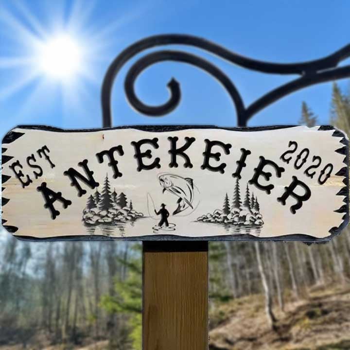 Gone Fishing Sign - Calico Wood Signs