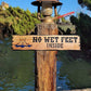 Calico Wood Signs - Wooden Welcome Porch Sign Including Wet Feet