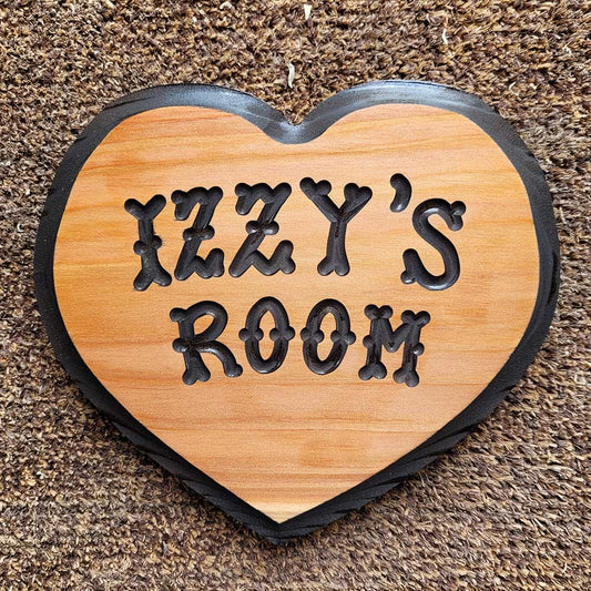 Kids Room Decorating Ideas Small Heart - Calico Wood Signs