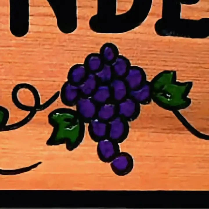 Handcrafted Grape Wood Signs