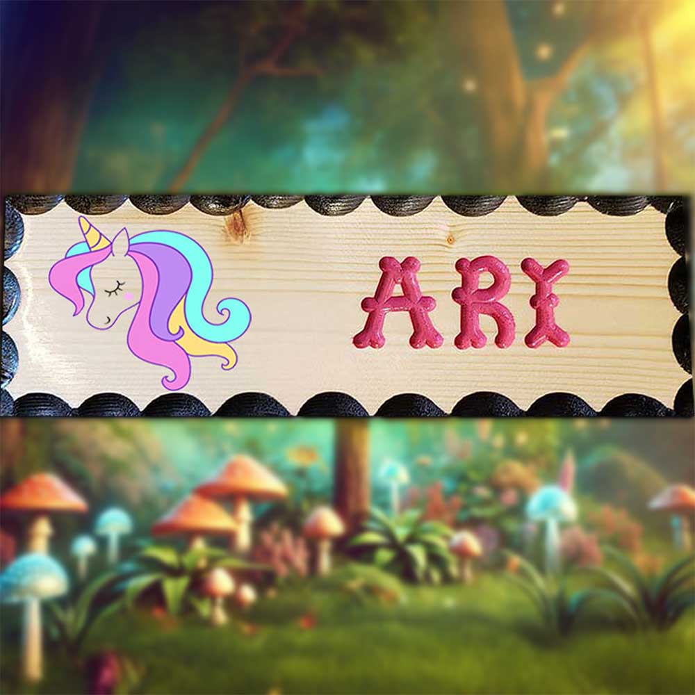 Unicorn Personalized Wood Sign