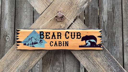 Calico Wood Signs - Bear Cub Cabin