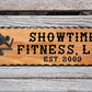 Calico Wood Signs - Showtime Fitness Redwood Sign