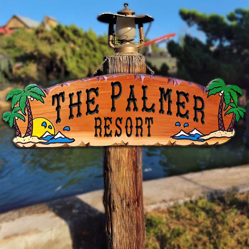 Beach Sign – Hand-Carved Coastal Decor with Custom Images