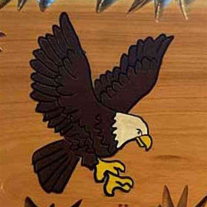 Custom Wood Bald Eagle Sign