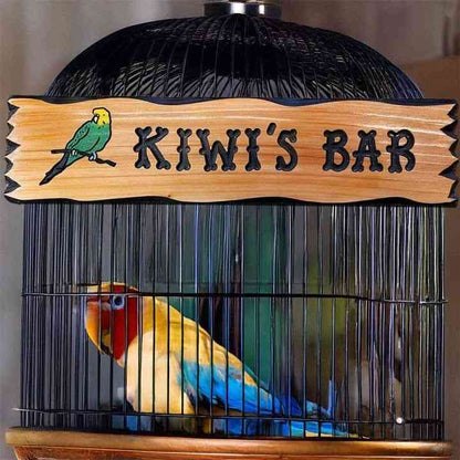 Custom Wood SIgn Bird Cage