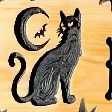 Custom Wood Sign W Kitty