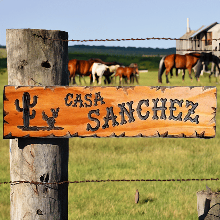 Custom Wood Signs w Cactus Silhouettes - Calico Wood Signs