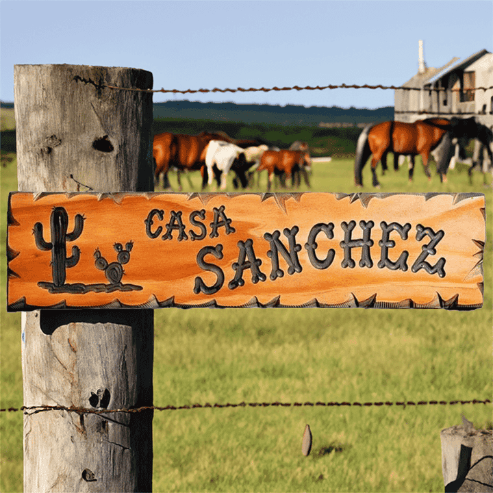 Custom Wood Signs w Cactus Silhouettes