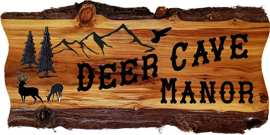 Calico Wood Signs - Deer Cave Manor