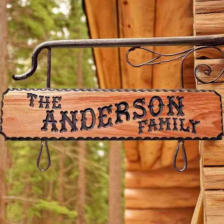 Family Banner Custom Wood Sign