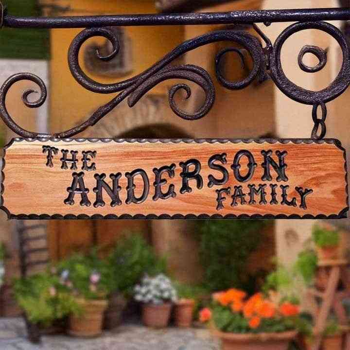 Family Banner Custom Wood Sign