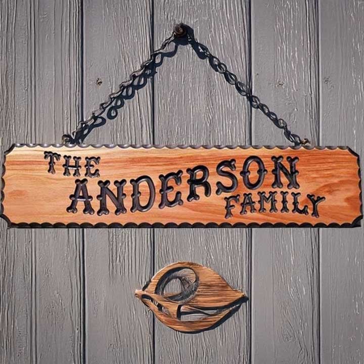 Family Banner Custom Wood Sign - Calico Wood Signs