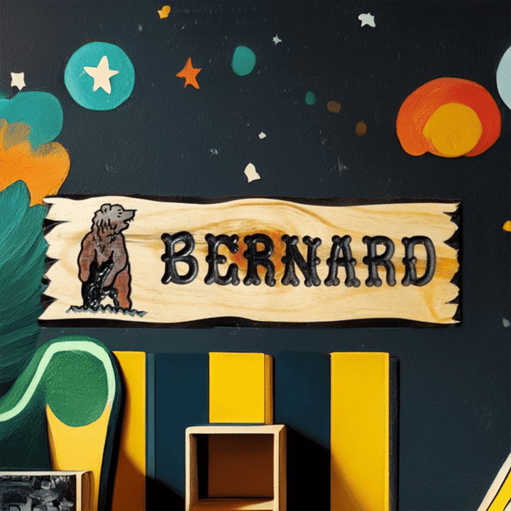 Kids Room Sign with Bear