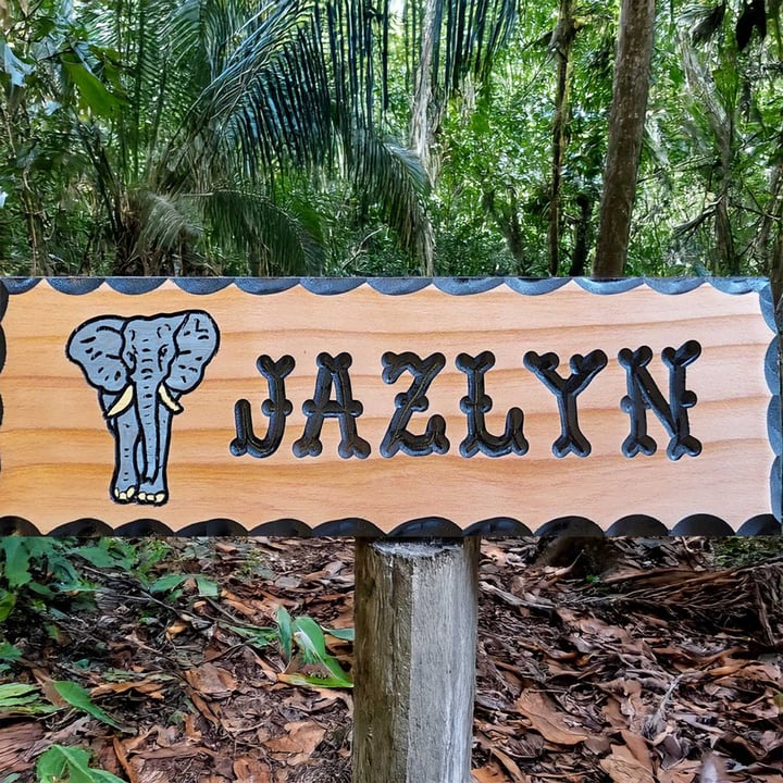 Majestic Elephant Custom Wooden Signs - Calico Wood Signs