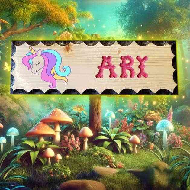 Unicorn Personalized Wood Sign