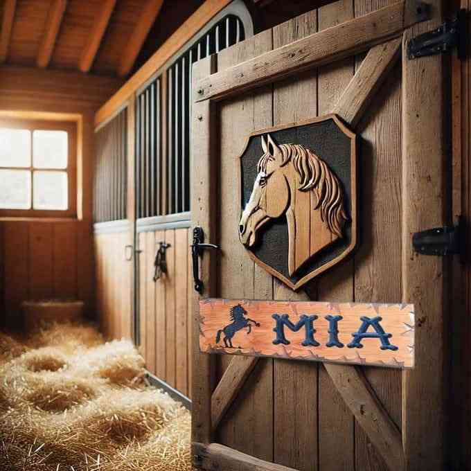 Custom Wood Horse Stall Signs