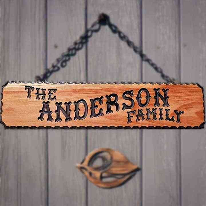 Family Banner Custom Wood Sign