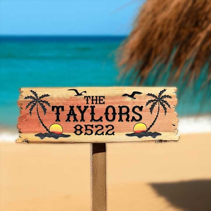 Home Decor Beach Themed Family Sign