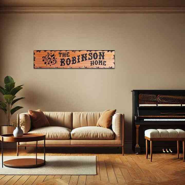 Wooden Sign Clipart Music Notes