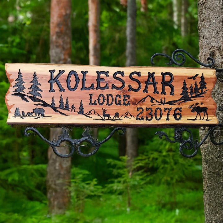 Personalized Outdoor Wooden Signs - Calico Wood Signs