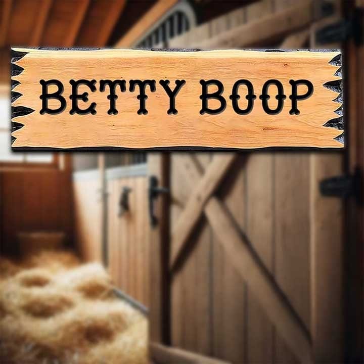 Custom Wooden Stall Sign