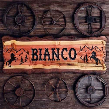 Forest Mountain Horse Stallion - Calico Wood Signs