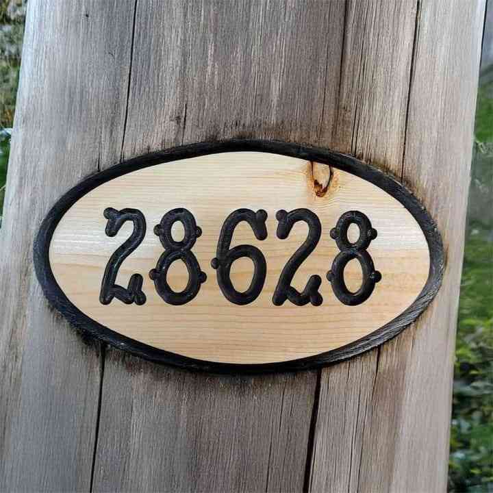 House Number Signs Oval