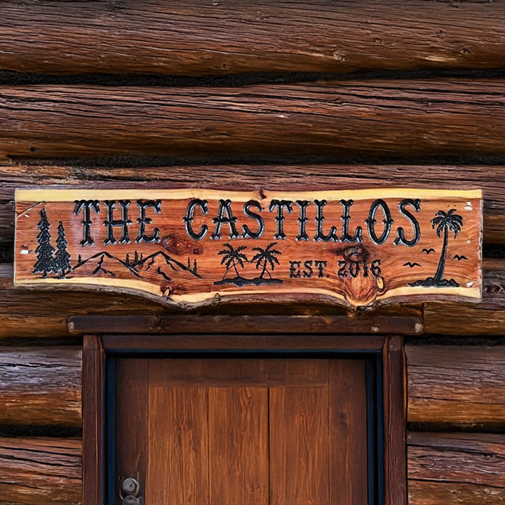 Beach & Mountain Custom Wood Sign - Calico Wood Signs