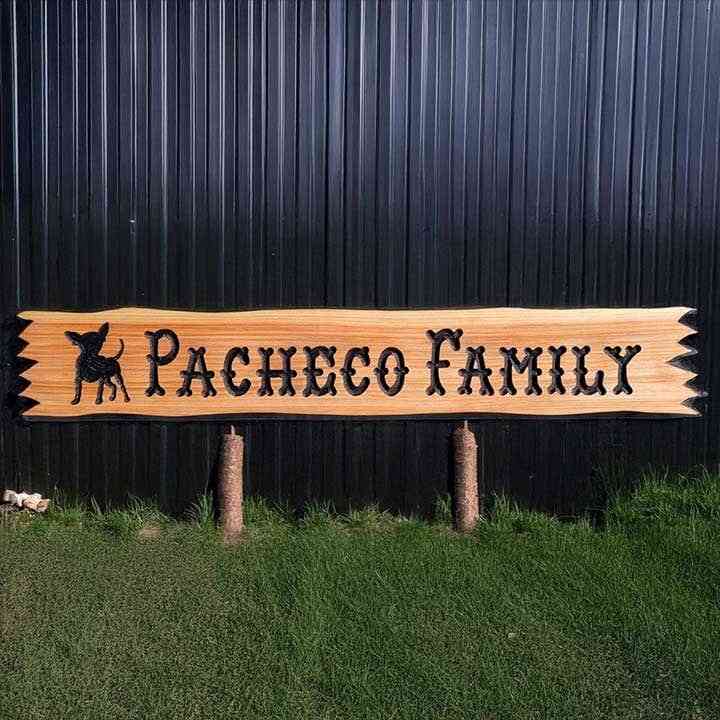 Puppy Silhouette Custom Wood Sign