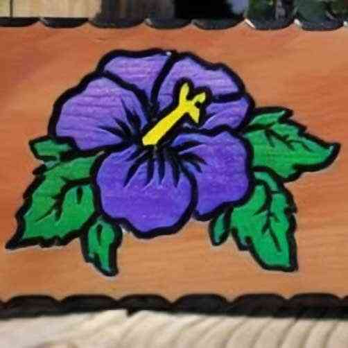 Purple Hibiscus Welcome Signs