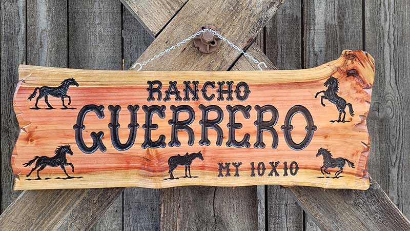 Calico Wood Signs - Farm Name Signs with Horses