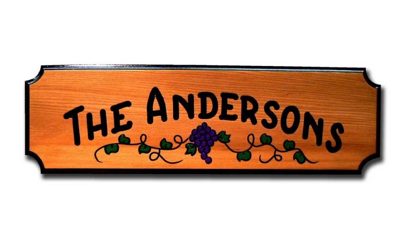 Handcrafted Wood Grape Signs