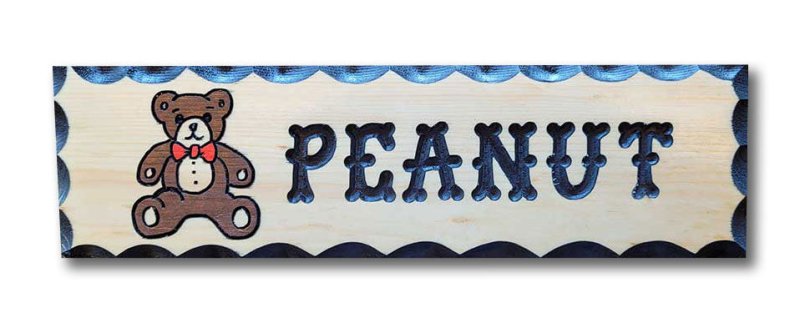 Personalized Name Signs w Teddy Bear