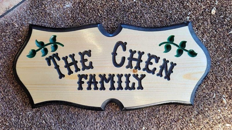 Wooden Porch Signs with Vines - Calico Wood Signs