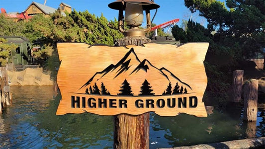 Higher Ground Cabin Sign