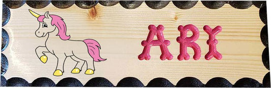 Classic Unicorn Personalized Wooden Name Signs