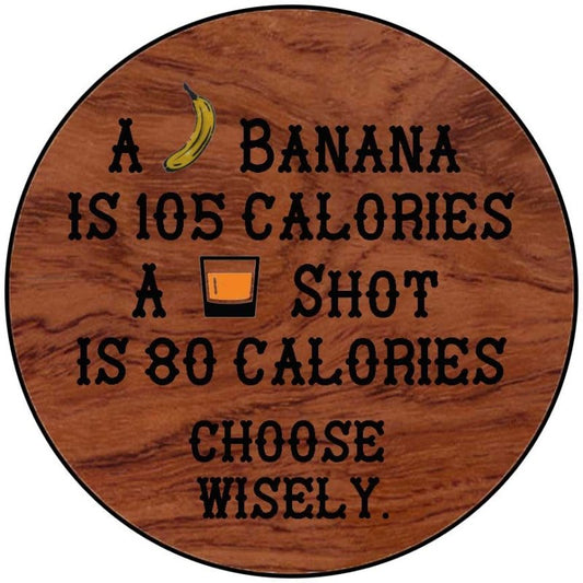 Calico Wood Signs - Banana or Shot Circle Sign