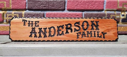 Family Banner Sign in Wood