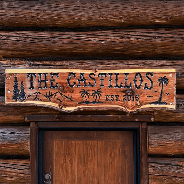 Beach & Mountain Custom Wood Sign - Calico Wood Signs