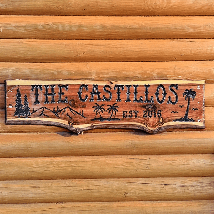 Beach & Mountain Custom Wood Sign - Calico Wood Signs