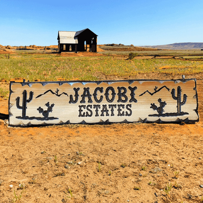 Wooden Home Decor Signs w Cacti Silhouettes