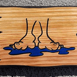 Wooden Welcome Porch Sign w Wet Feet - Calico Wood Signs