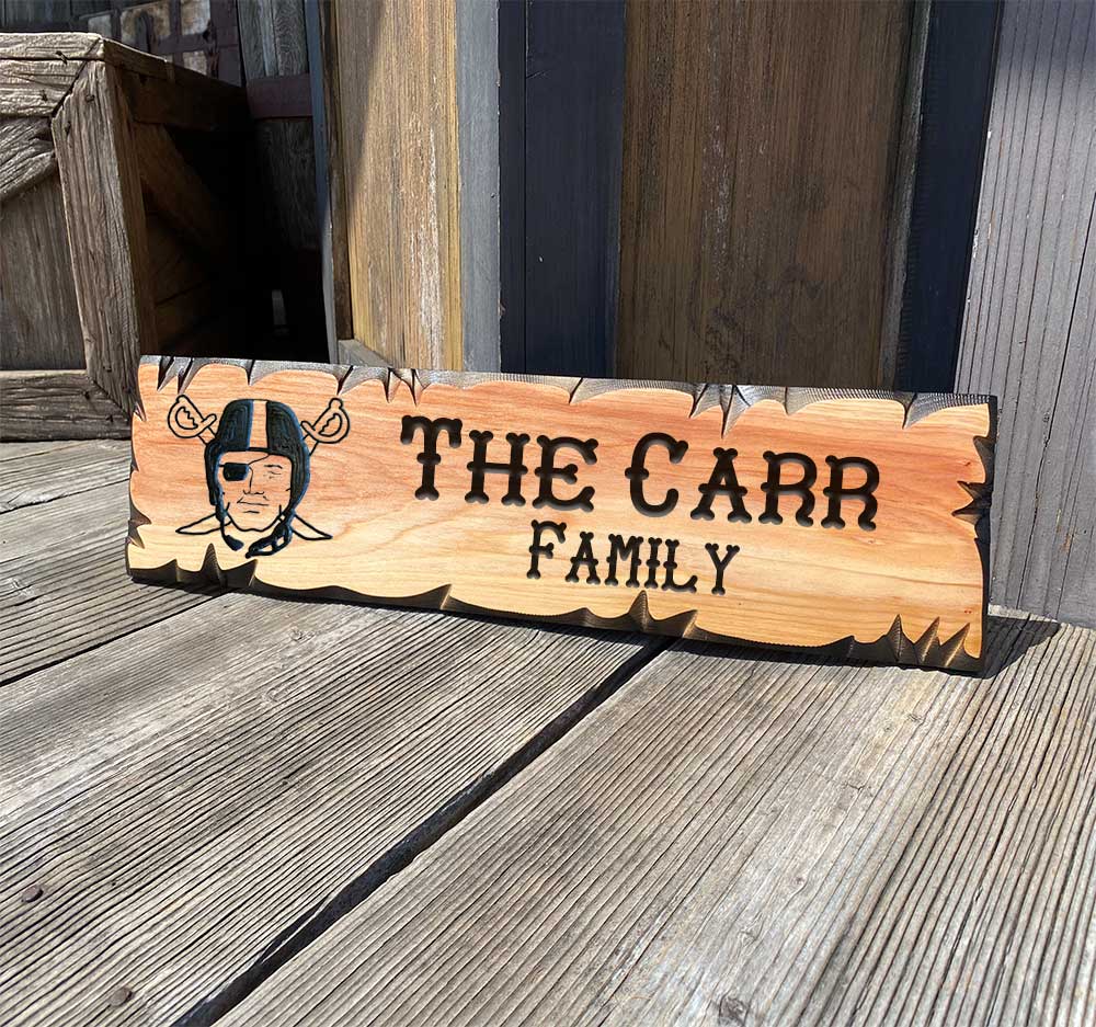 Calico Wood Signs - Bar Sign with a Raider