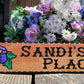 Calico Wood Signs - Purple Hibiscus Flower Garden Signs