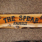 Arched Last Name Wood Signs - Calico Wood Signs